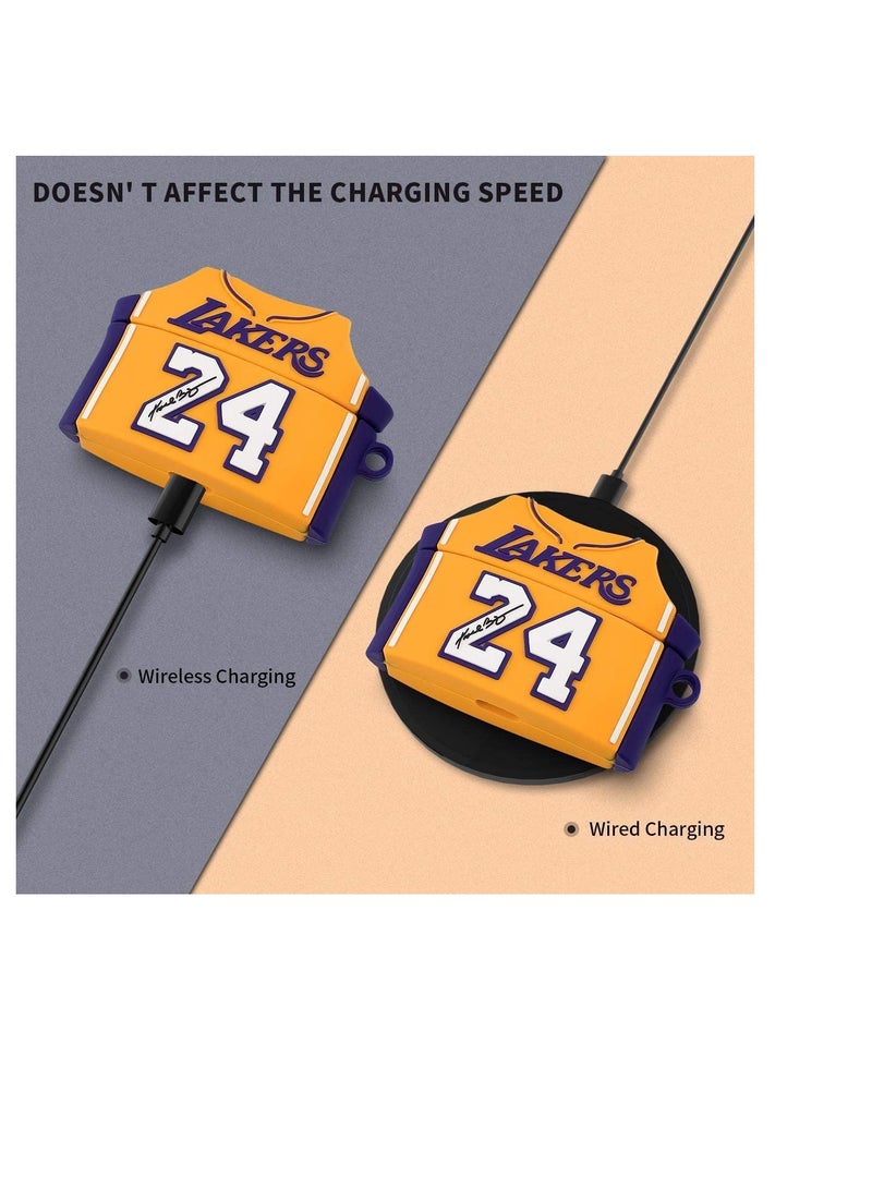 SYOSI Case for Airpods Pro Case Cover 6 in 1 Accessory Full Protective Silicone Skin Accessories for Women Men Girl with AirPods Pro Case Cool Funny 3D Cartoon Cool Design Size 24 Yellow - Image 2