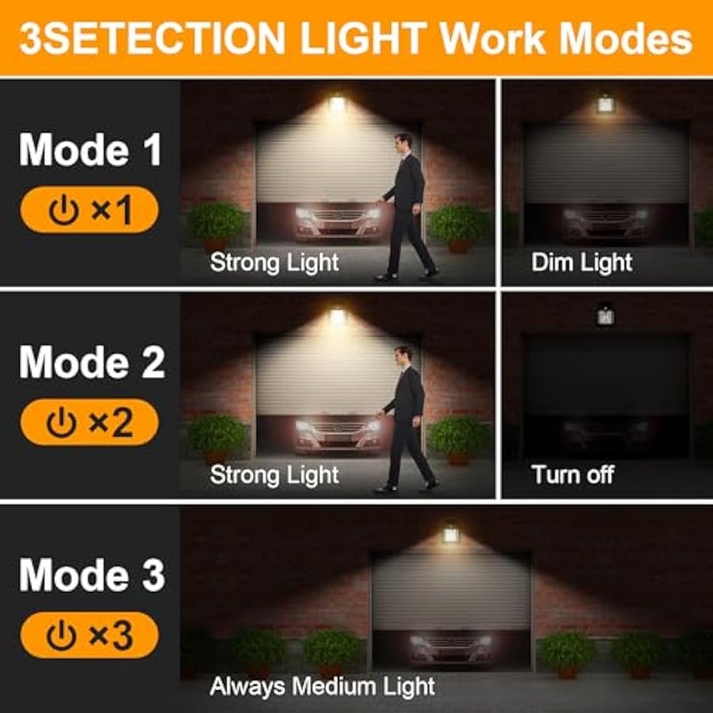 Solar Lights Outdoor,Dusk to Dawn Solar Wall Sconce Motion Sensor,3 Lighting Modes Waterproof Solar Security Wall Lantern Light Fixtures for Garden Yard Patio Fence Outside Decorative - Image 3