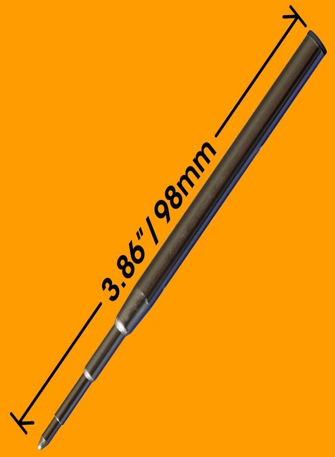 Jaymo Replacement for Montblanc 128211 - Measures 3.875 in / 98 mm Long - Ballpoint Pen Refill - 6 Black - Image 2