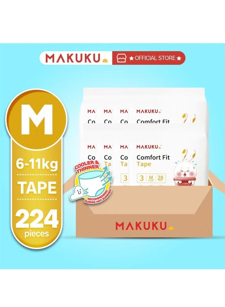 Makuku حفاضات مريحة بحجم 3 6-11 كجم 4-6 أشهر