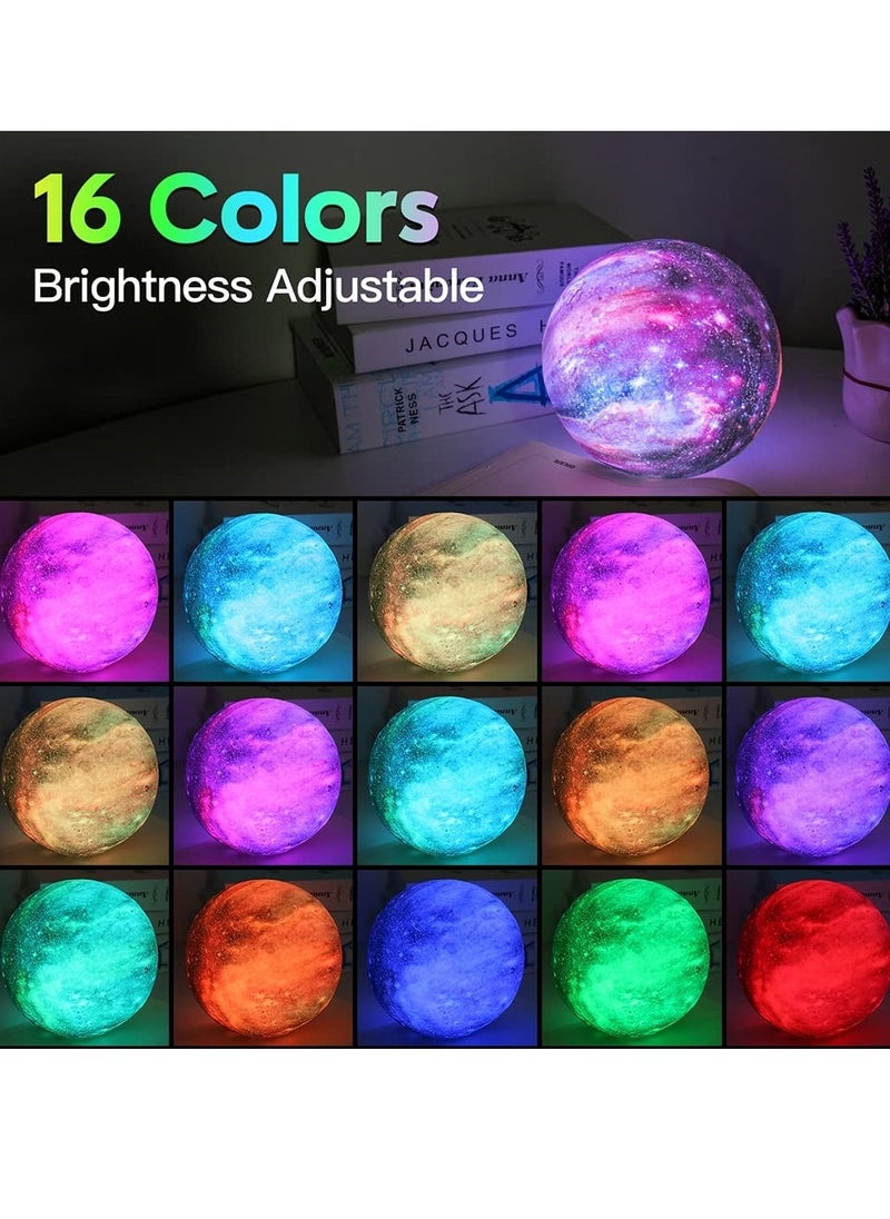 مصباح القمر مصباح جالاكسي 16 لون LED 3D التحكم عن بعد واللمس