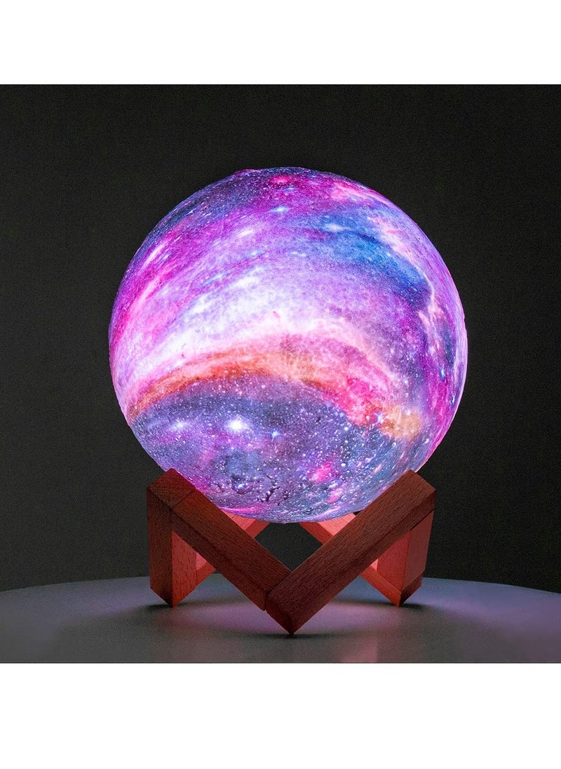 مصباح القمر مصباح جالاكسي 16 لون LED 3D التحكم عن بعد واللمس
