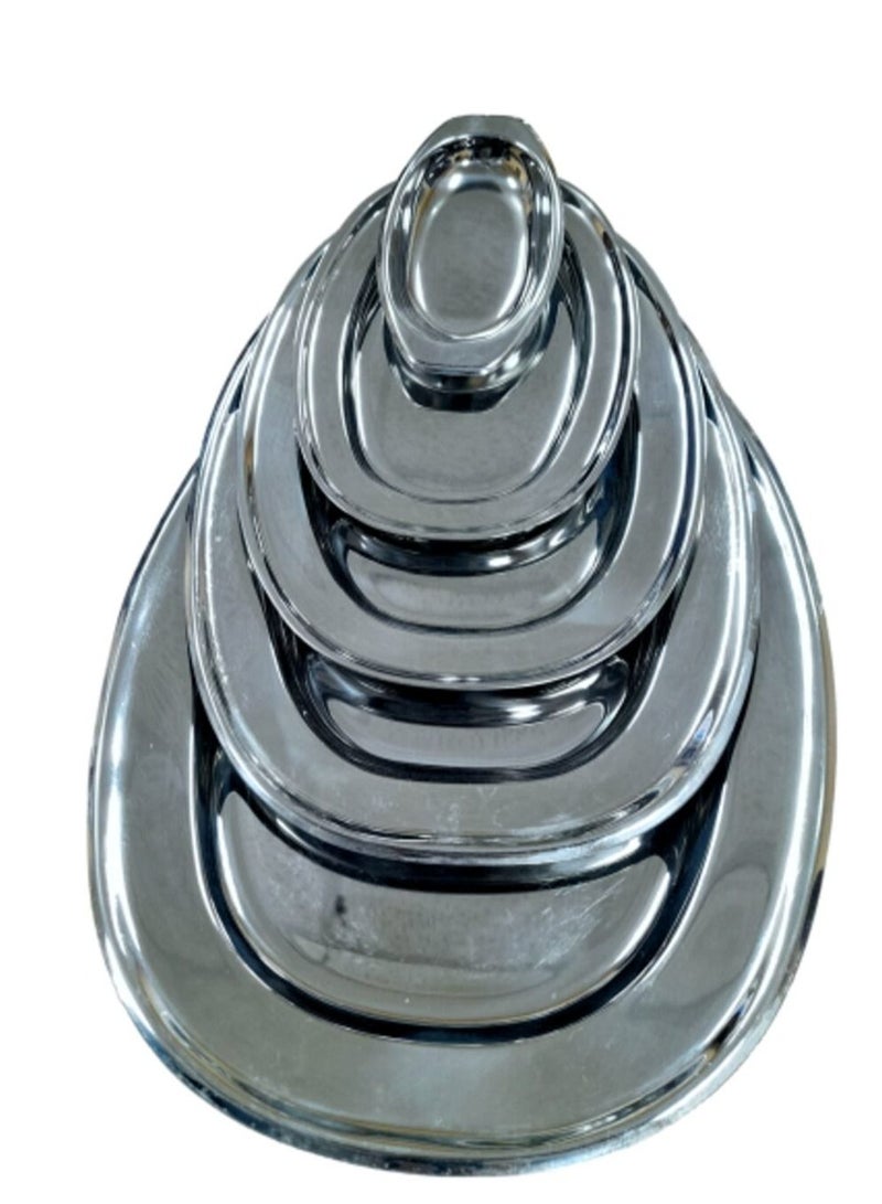 Jazz Silver plates set, 5 sizes - Image 1