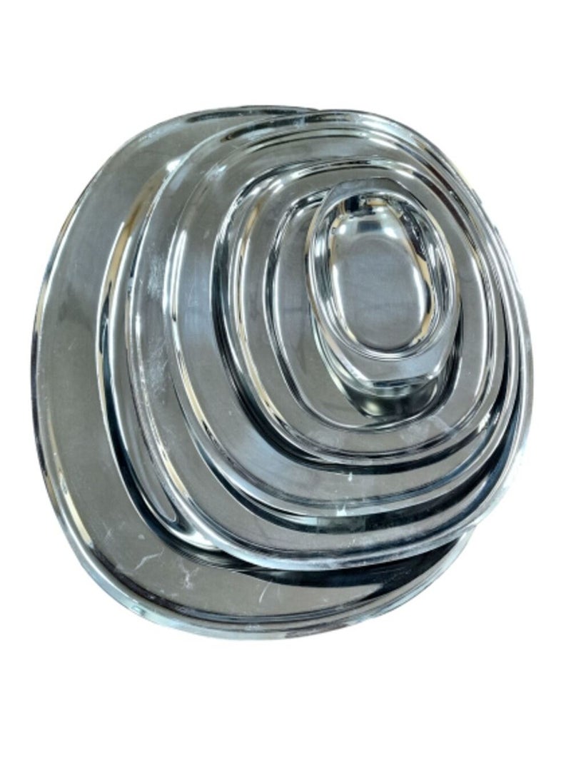 Jazz Silver plates set, 5 sizes - Image 5