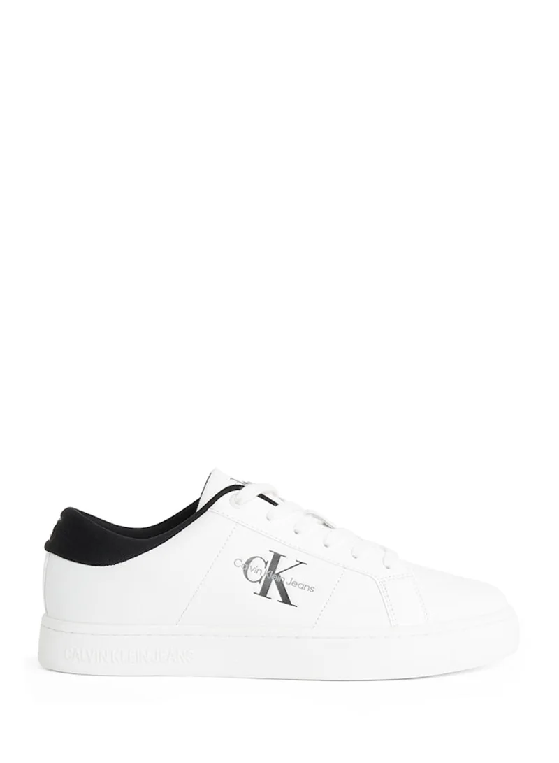 Calvin Klein Jeans CLASSIC CUPSOLE LOW LACE-UP LEATHER TRAINERS
