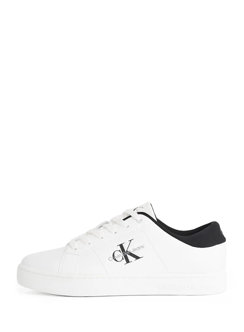 Calvin Klein Jeans CLASSIC CUPSOLE LOW LACE-UP LEATHER TRAINERS