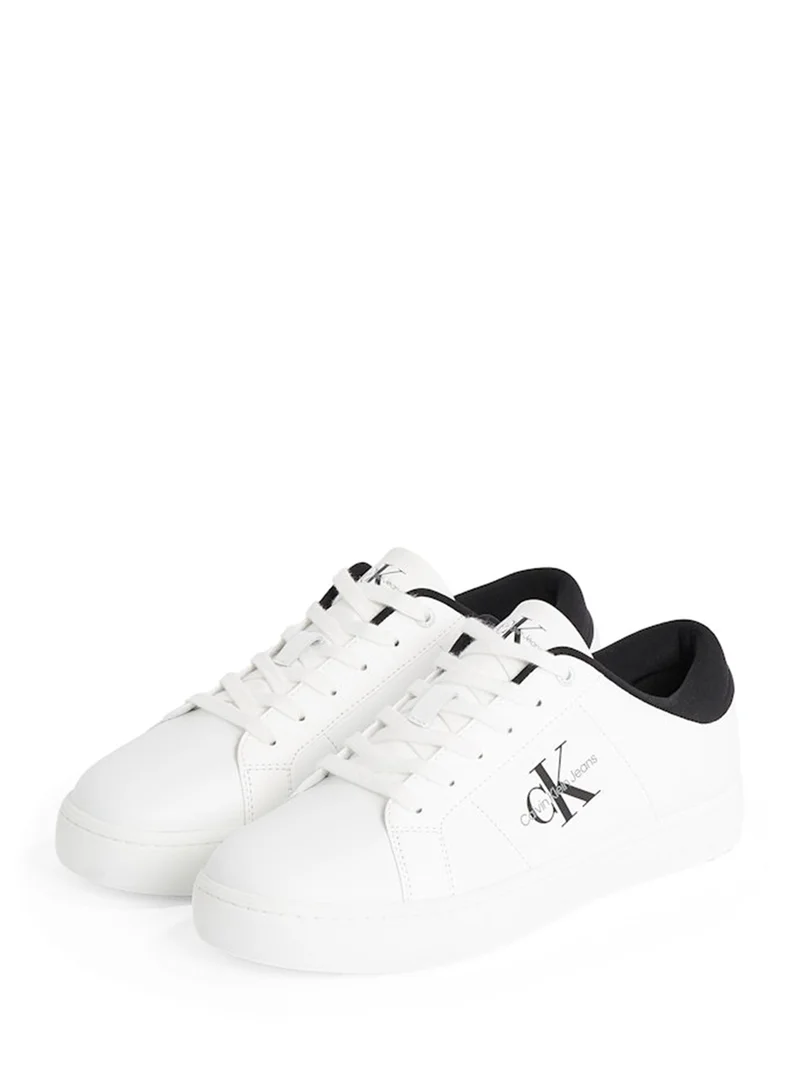 Calvin Klein Jeans CLASSIC CUPSOLE LOW LACE-UP LEATHER TRAINERS