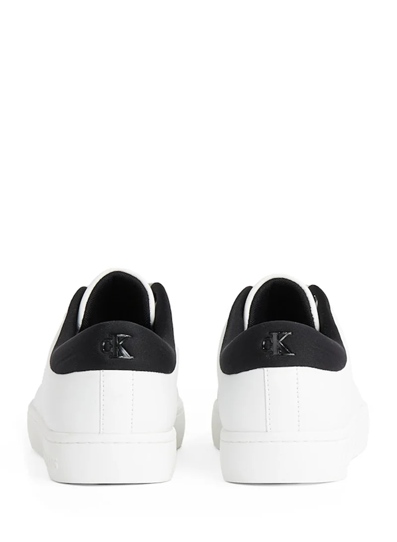 Calvin Klein Jeans CLASSIC CUPSOLE LOW LACE-UP LEATHER TRAINERS