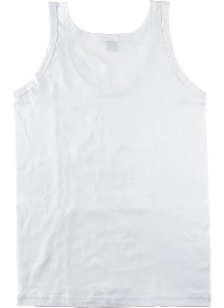 Tutku Passion Boy White 6 Pack Rib Cotton Undershirt