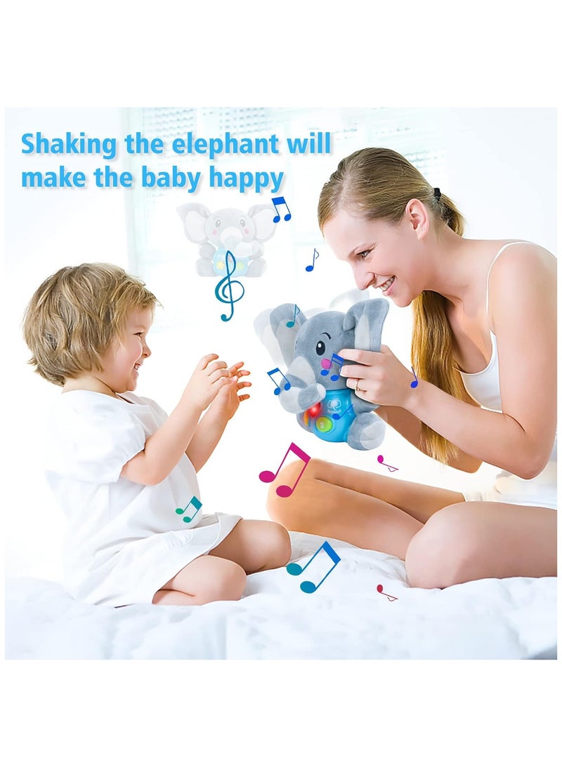 عام لعبة الطفل من عمر 6 أشهر لعبة موسيقية لينة ألعاب الطفل 6 أشهر التعليم المبكر هدية الفيل للطفل أولاد لعب الأطفال موسيقية مع أضواء - Image 4