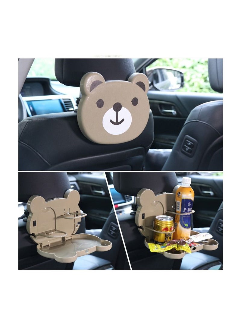 Car Accessories Baby Feeding Food Table brown bear - Image 1