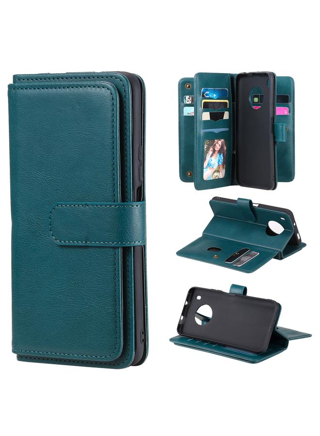 S-TOP Case For Huawei Y9a Multifunctional Magnetic Copper Buckle Horizontal Flip Solid Color Leather Case with 10 Card Slots & Wallet & Holder & Photo Frame - Image 1