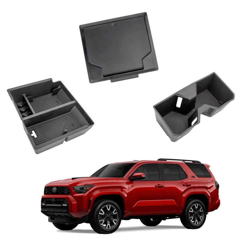 Sinminou Center Console Organizer Compatible with 2025-2026 Toyota 4Runner (6th Gen) Interior Accessories, Cup Holder, Armrest Organizer Tray and Hidden Storage Box - Image 1