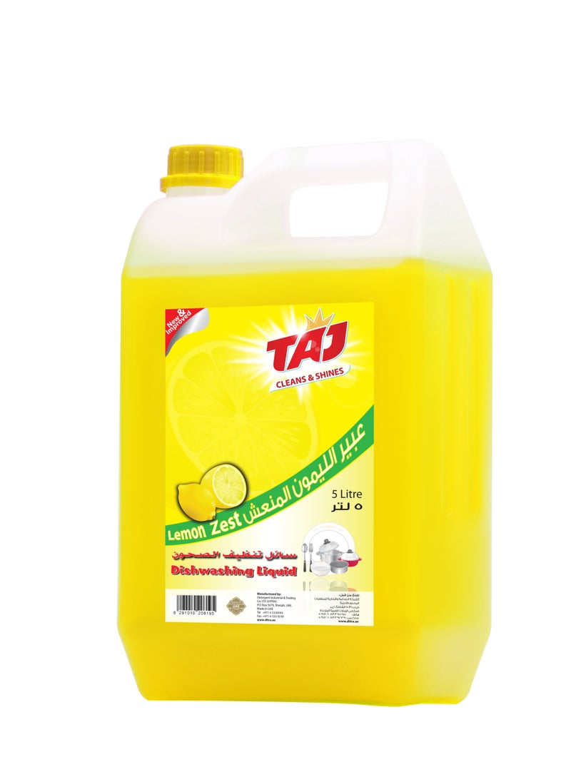 TAJ Taj Lemon Zest Dishwashing Liquid, 5 ltr  - Image 5
