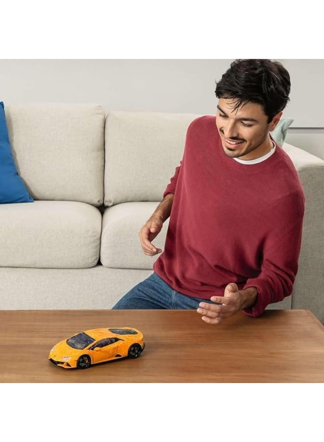 Ravensburger Lamborghini‑Huracán‑EVO‑Arancio Orange Premium 3D Puzzle 108 Pieces | 1:18 Scale Model with Rotating Wheels – No Glue Needed, Easy Click Assembly, Display Base Included – 11571‑6 - Image 5
