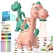 RNGODO Drawing Projector for Kid Art Sketch Projector Toddlers with 96 Stencils and 12 Markers Dinosaur Gifts for Girls BoysDrawing Projector Toys for 3 Years Old Pink - Image 2