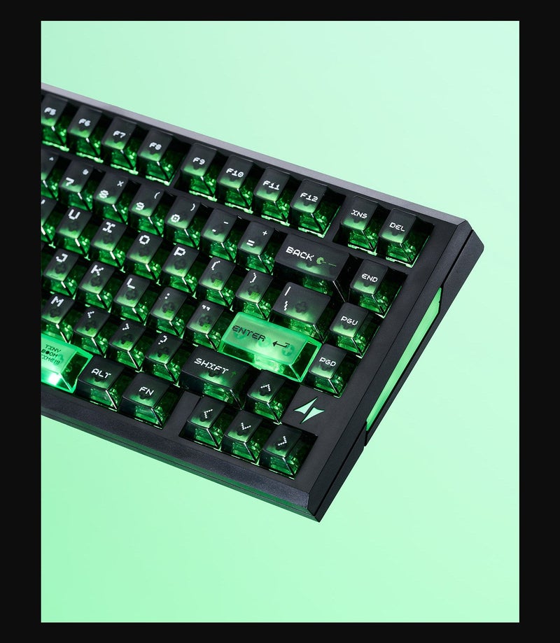 ATK RS7 Air Magnetic Axis Gaming Keyboard 75% Layout, 8K Polling Rate, PC, Black Green - Image 2