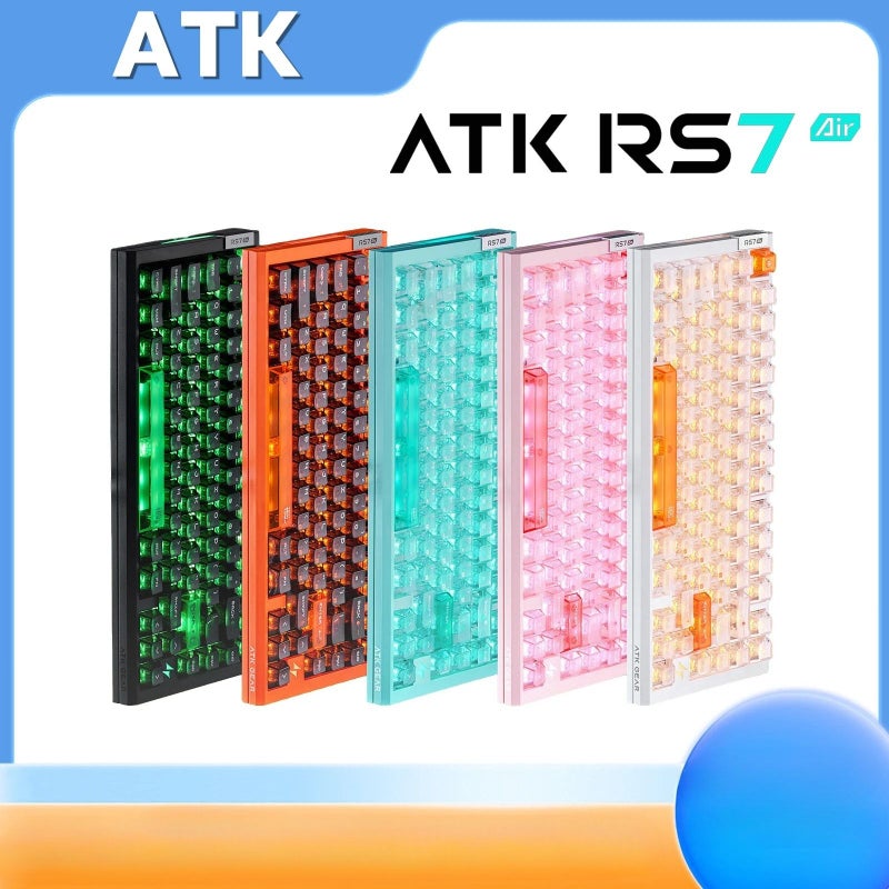 ATK RS7 Air Magnetic Axis Gaming Keyboard 75% Layout, 8K Polling Rate, PC, Black Green - Image 3