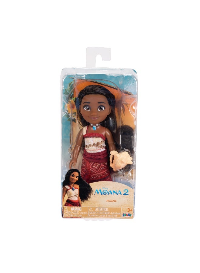 Disney Moana 2 Moana Petite Doll 6-Inches | Fashion Doll | Collectible Doll | Pretend Play | Dress Up | Gift for Kids - Image 1