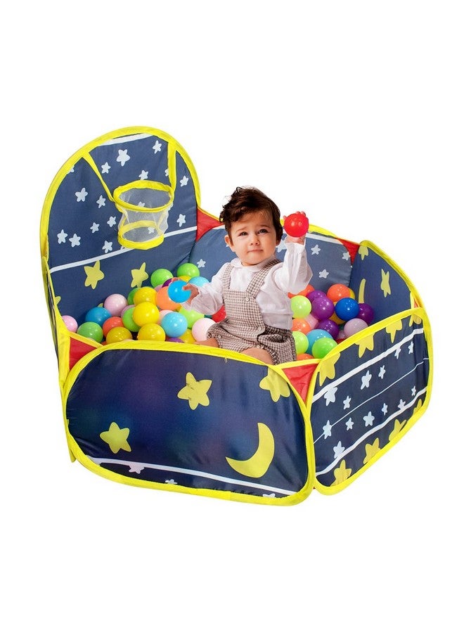 Wembley Ball Pool For Kids Play Area Indoor Setup Baby Ball Pit With 20 Balls Gift Toys For 1, 2 Years Boys Girls Toddlers - Bis Approved,Blue - Image 1
