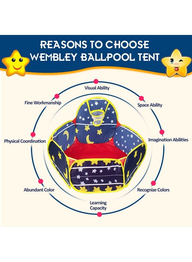 Wembley Ball Pool For Kids Play Area Indoor Setup Baby Ball Pit With 20 Balls Gift Toys For 1, 2 Years Boys Girls Toddlers - Bis Approved,Blue - Image 4