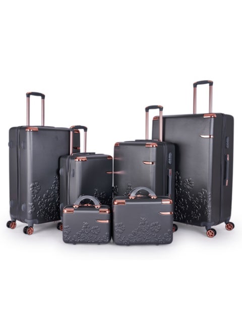 Travel bag set consisting of 6 luggage bags Grey color, size 32"/28"/24"/20"/15"/12 inches