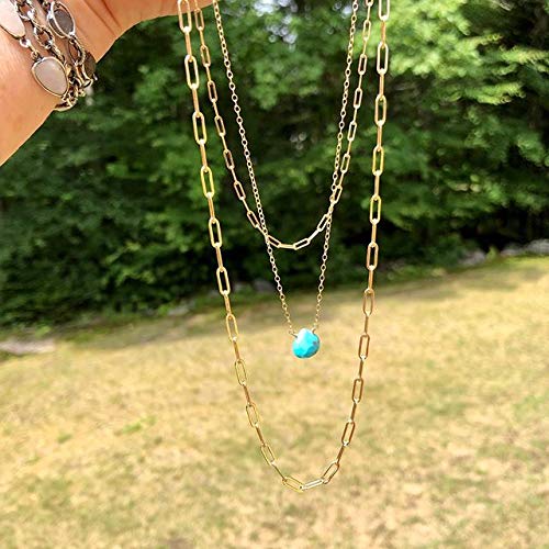 ALEXCRAFT 12 Feet 14K Dainty Gold Plated Brass Paperclip Chain Link Necklace Bulk for Jewelry Making - Image 4
