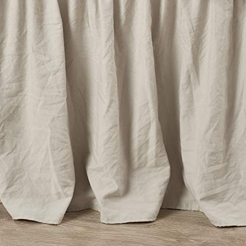Lush Decor Ruched Ruffle Elastic Easy Wrap Around Bed Skirt Single Queen/King/Cal King Neutral - Queen Bed Skirt - Dust Ruffle - Tan Bedskirts - Image 4