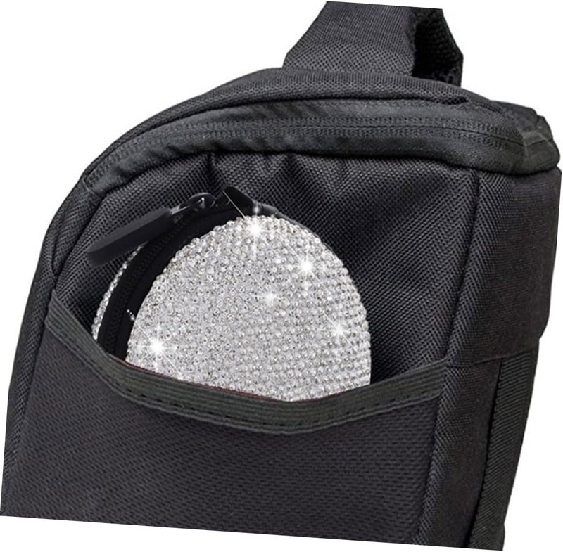NUOBESTY Shockproof Earphone Bag with Rhinestone Durable Eva Storage Case for Data Cables and Keys Smooth Zipper Travel Organizer for Headsets Portable Protective Carry Pouch for Outdoor - Image 2