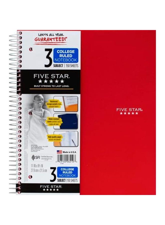 Five Star Notebook 8.5 X 11 in 300 Pages (150 Sheets)