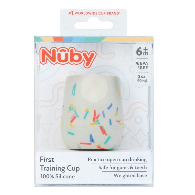 Nuby Silicone Confetti/Sprinkles First Open Training Cup for Baby: 2oz - Image 3