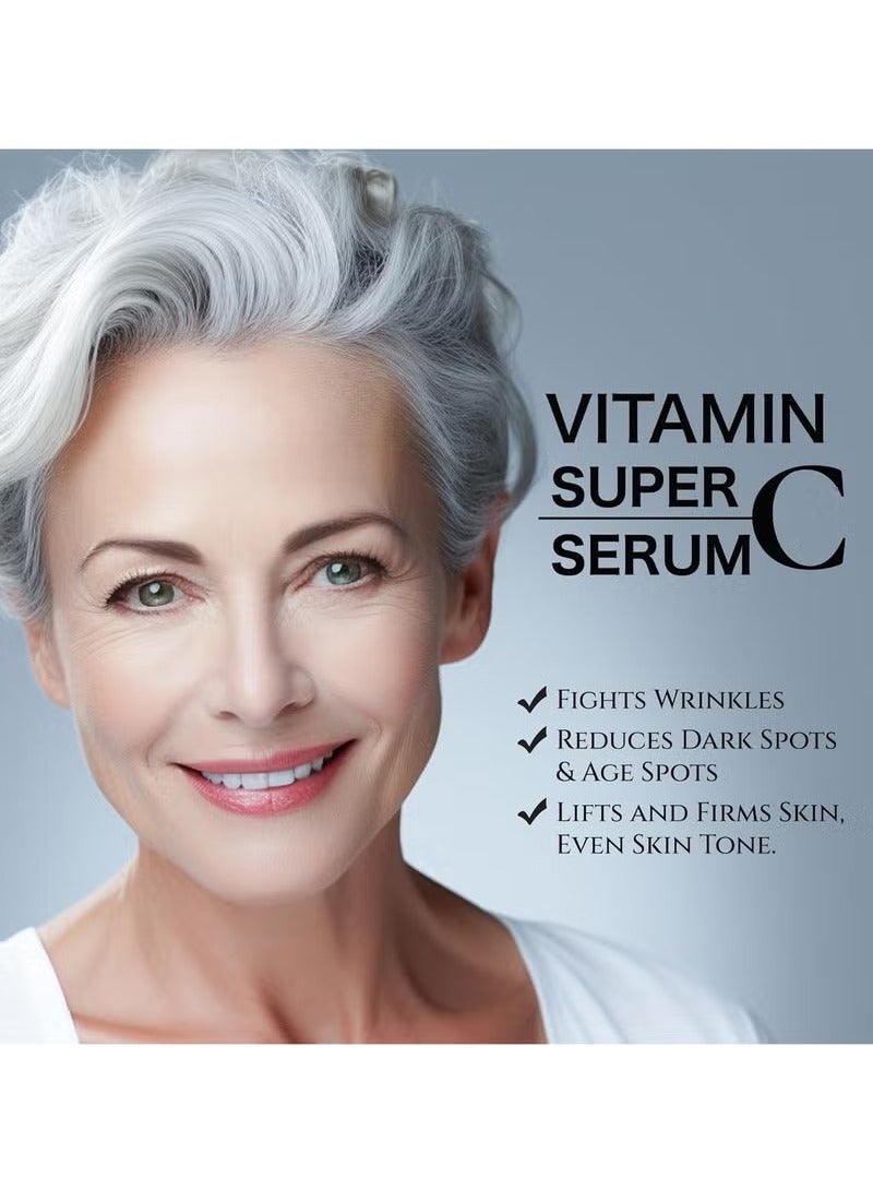 اترجسز سوبر فيتامين ج الجوهر ، كريم التجاعيد الوجه ، ومكافحة الشيخوخة كريم ، ترطيب ، تليين ، سحب وتشديد سوبر فيتامين ج المصل - Image 4