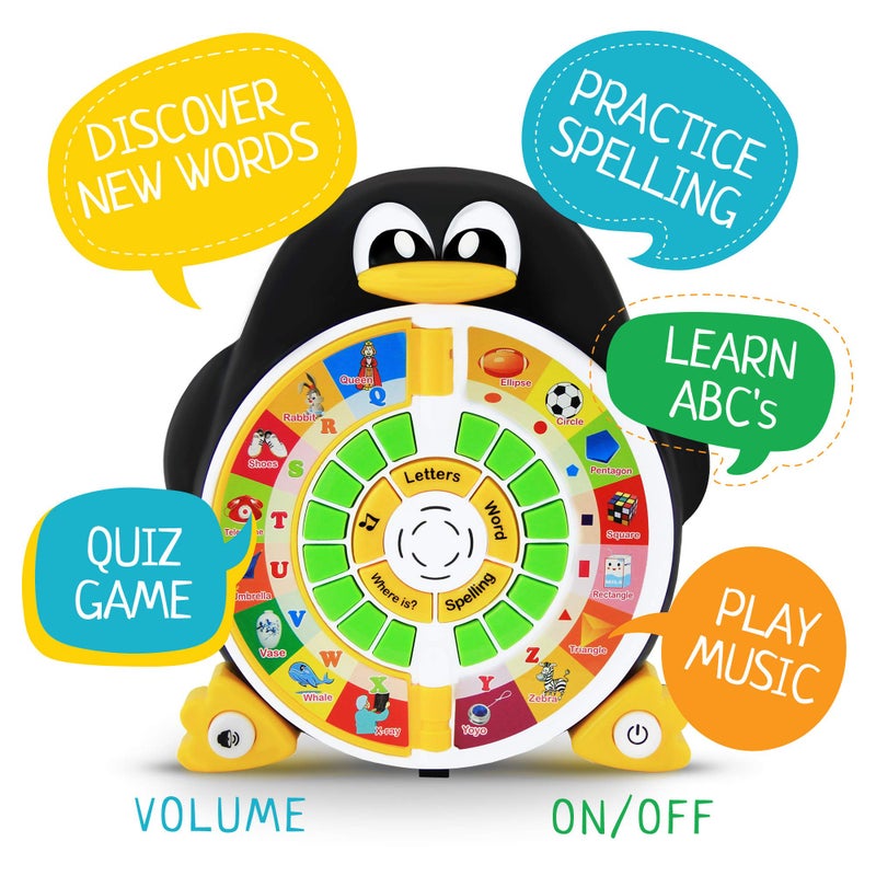 Boxiki kids Penguin Power ABC Learning & Educational Toys for Preschoolers - Preschool Activities to Learn ABCs, Words, Spelling, Shapes, Quiz & Songs - Learning Toys for 3+ Year Olds Boys and Girls - Image 4