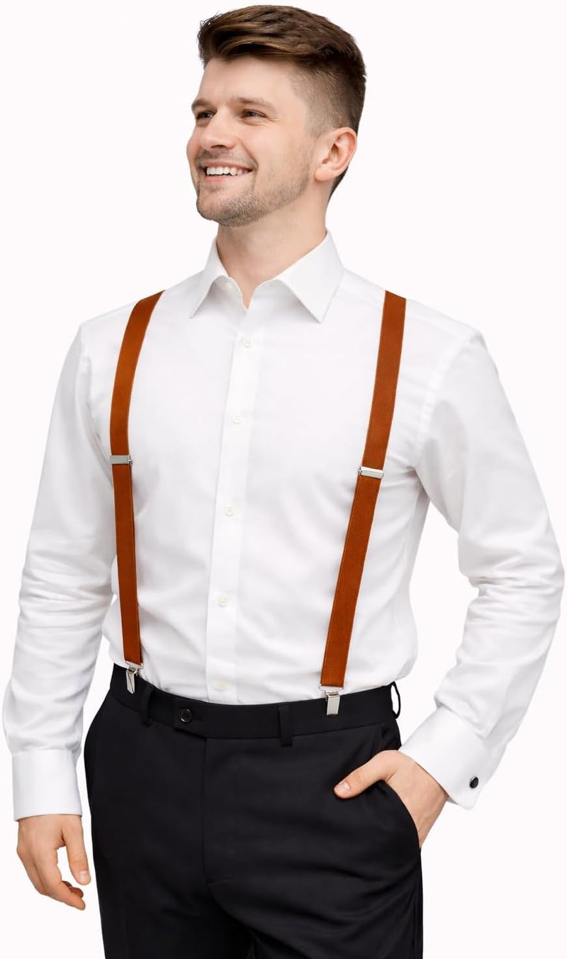 Trilece Suspenders for Men - Adjustable Elastic Mens Suspenders with Heavy Duty Strong Clips - Image 2