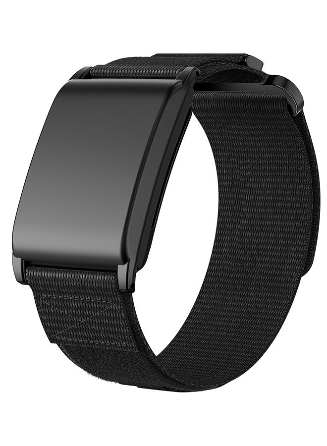 إس كولور حزام رياضي من النايلون متوافق مع حزام هووب 4.0 للرجال والنساء مع غلاف واقي، أساور قابلة للتنفس من النايلون قابلة للتعديل ومقاومة للماء كبديل لأساور هووب 4.0 باللون الأسود. - Image 2