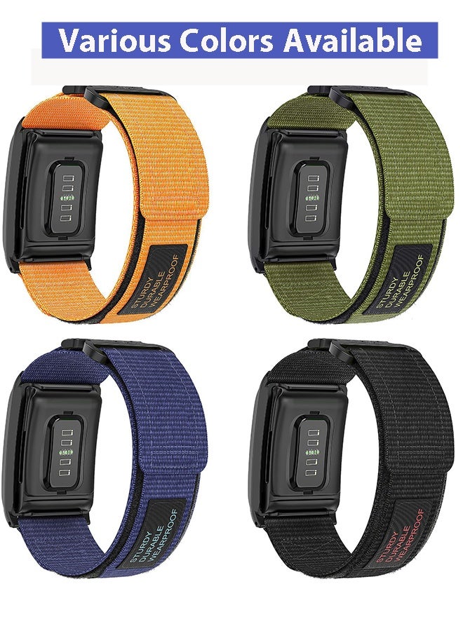 إس كولور حزام رياضي من النايلون متوافق مع حزام هووب 4.0 للرجال والنساء مع غلاف واقي، أساور قابلة للتنفس من النايلون قابلة للتعديل ومقاومة للماء كبديل لأساور هووب 4.0 باللون الأسود. - Image 5