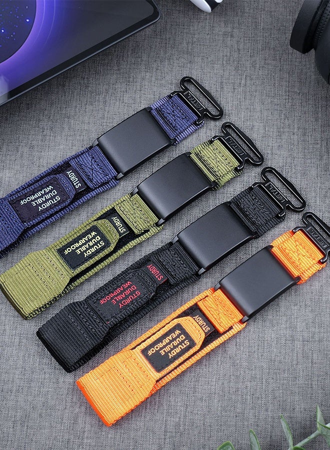 إس كولور حزام رياضي من النايلون متوافق مع حزام هووب 4.0 للرجال والنساء مع غلاف واقي، أساور قابلة للتنفس من النايلون قابلة للتعديل ومقاومة للماء كبديل لأساور هووب 4.0 باللون الأسود. - Image 4