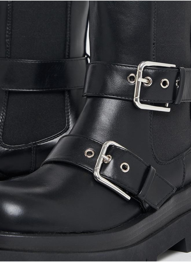 Double Buckle Strap Round Toe Ankle Boots - pzsku/ZD355E102B7071FFD2817Z/45/_/1731666339/4b65aca8-169c-4022-a9af-169129e0b393