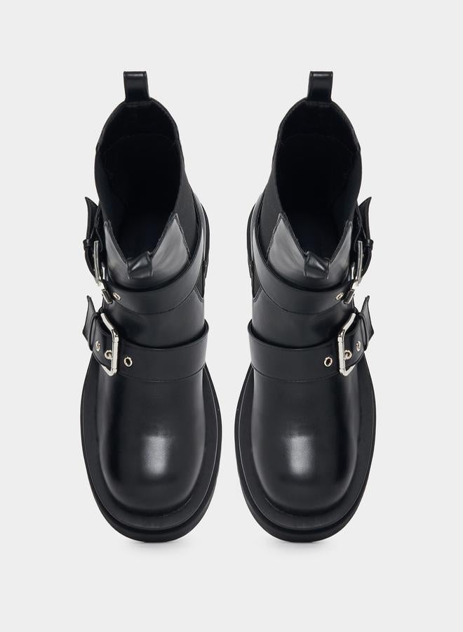 ريد حذاء بوت بمقدمة دائرية وإبزيم غلق - Image 5