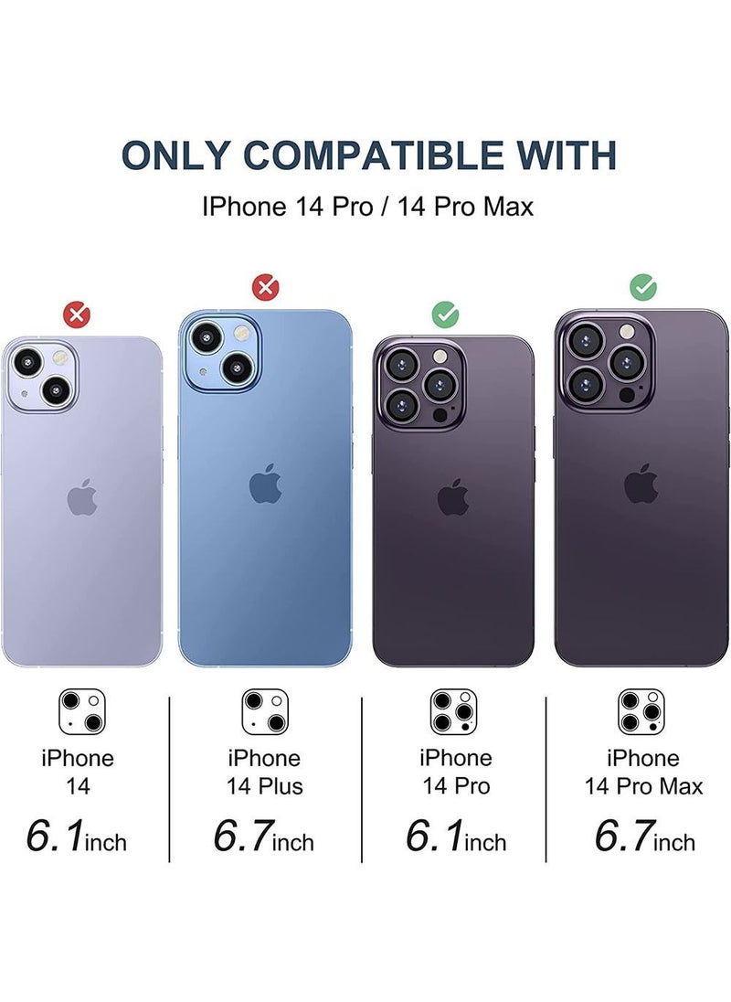 Generic - Anti-scratch Tempered Glass Camera Cover For iPhone14 Pro /14 Pro Max Black - Image 1