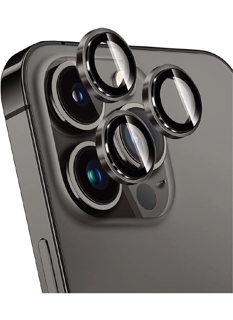 Generic - Anti-scratch Tempered Glass Camera Cover For iPhone14 Pro /14 Pro Max Black - Image 1