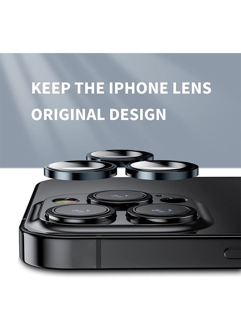 Generic - Anti-scratch Tempered Glass Camera Cover For iPhone14 Pro /14 Pro Max Black - Image 1