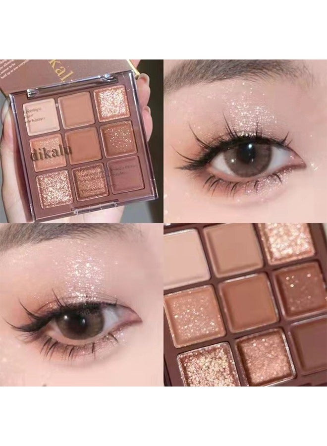 ديكالو ظلال العيون 9 ألوان ، شوكولاتة لوحة كونتور بني ظلال عيون لوحات مكياج طويلة الأمد لامعة غير لامعة مصطبغة للغاية نظرة طبيعية بحجم السفر لوحة ظلال العيون للنساء والفتيات(#06) - Image 1