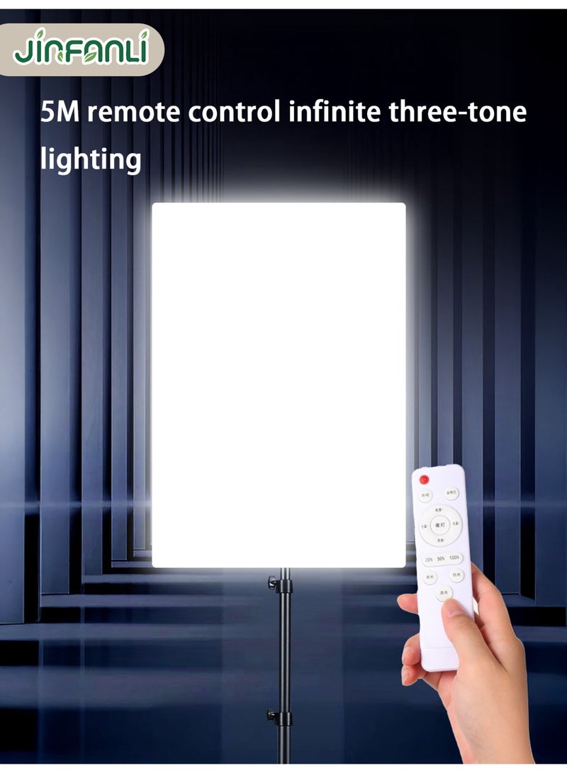 جين فان ل أنا طقم إضاءة استوديو التصوير الفوتوغرافي، صندوق إضاءة للصور، شريط إضاءة مستمر 47 × 68 سم، حامل 200 سم، مقبس E27، جهاز تحكم عن بعد، مناسب لتصوير البورتريه والأزياء والإعلانات ومقاطع الفيديو على YouTube - Image 2