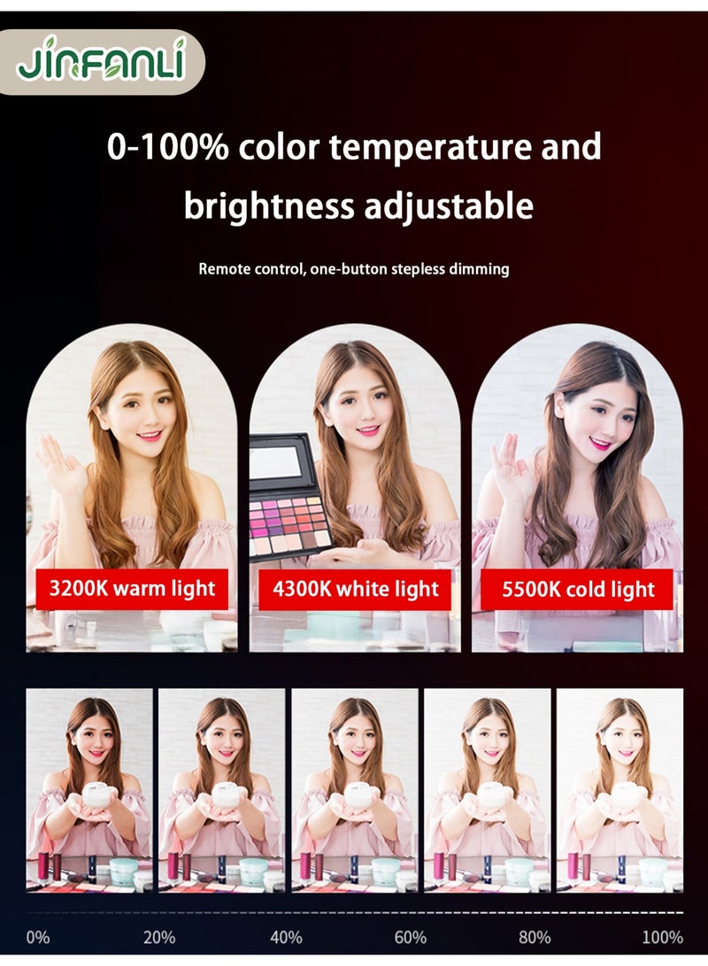 جين فان ل أنا طقم إضاءة استوديو التصوير الفوتوغرافي، صندوق إضاءة للصور، شريط إضاءة مستمر 47 × 68 سم، حامل 200 سم، مقبس E27، جهاز تحكم عن بعد، مناسب لتصوير البورتريه والأزياء والإعلانات ومقاطع الفيديو على YouTube - Image 3