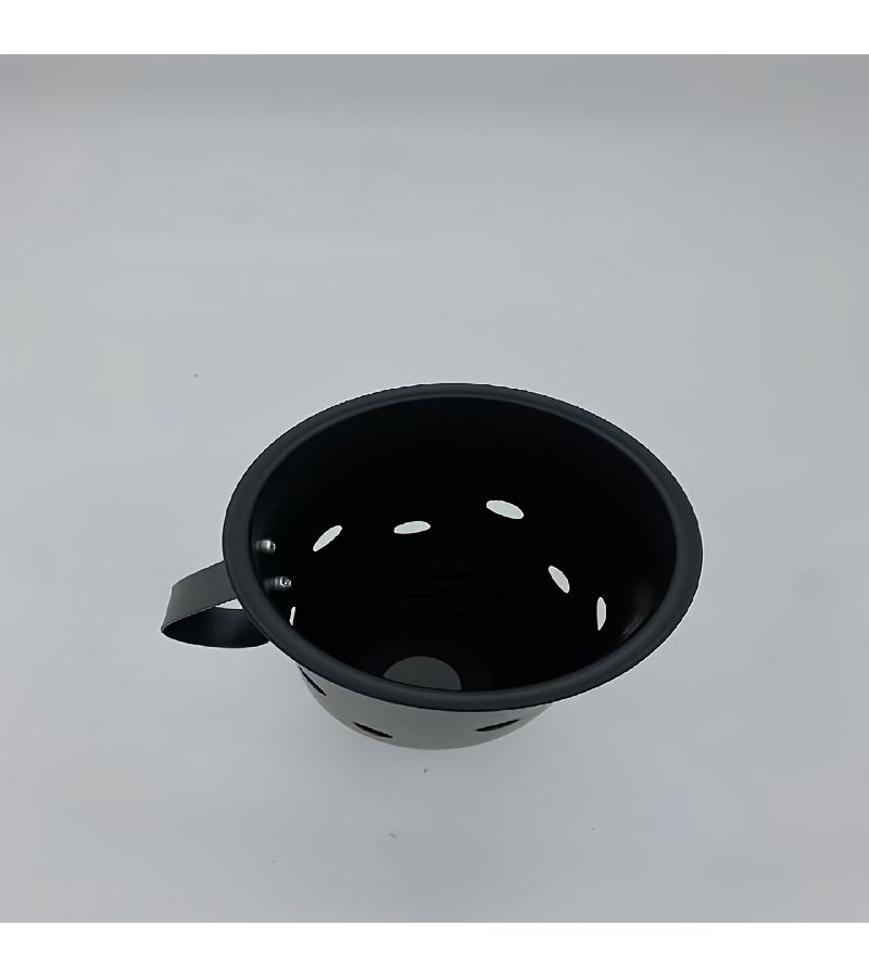 Black Extra Large Metal Handle Hookah Bowl Windproof Cover For Open Flame Protection - Image 3