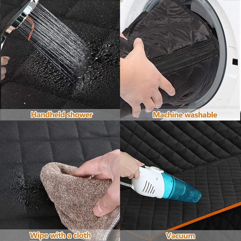 HNCPSY SUV Cargo Liner for Dog Car Seat Cover for Pets Waterproof Cargo Cover Dog Seat Mat for SUVs Sedans Vans with Bumper Flap Protector, Non-Slip, Black 70"x40" - Image 5