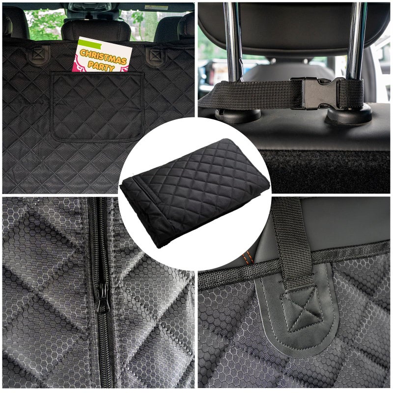 HNCPSY SUV Cargo Liner for Dog Car Seat Cover for Pets Waterproof Cargo Cover Dog Seat Mat for SUVs Sedans Vans with Bumper Flap Protector, Non-Slip, Black 70"x40" - Image 4