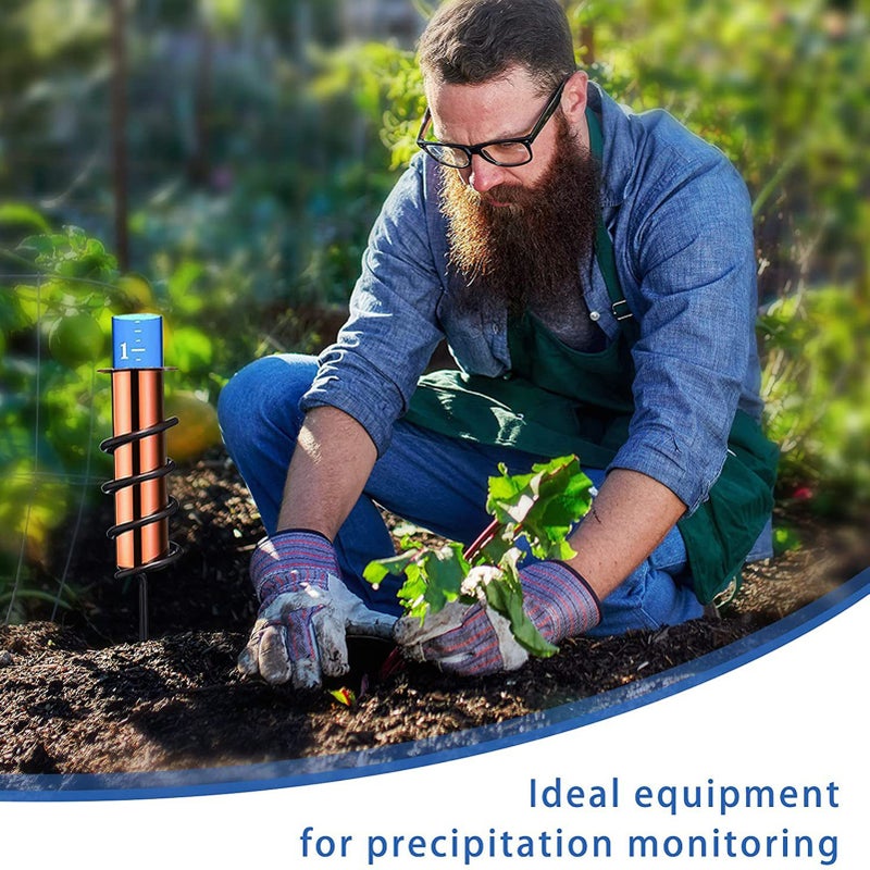 Removeable Garden Rain Gauge Lawn Upright Brass Tube Counting Cylinder Screw Anti-Shedding Rain Gauge - Image 4