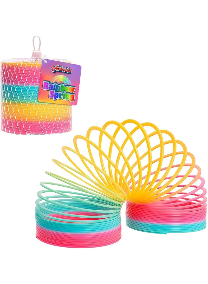 لعبة زنبركية سحرية محمولة من قطعة واحدة، مقاس 5 بوصات/13 سم، بألوان زاهية | تخفيف التوتر | تحفيز حسي | مناسبة لجميع الأعمار | عبوة من قطعة واحدة